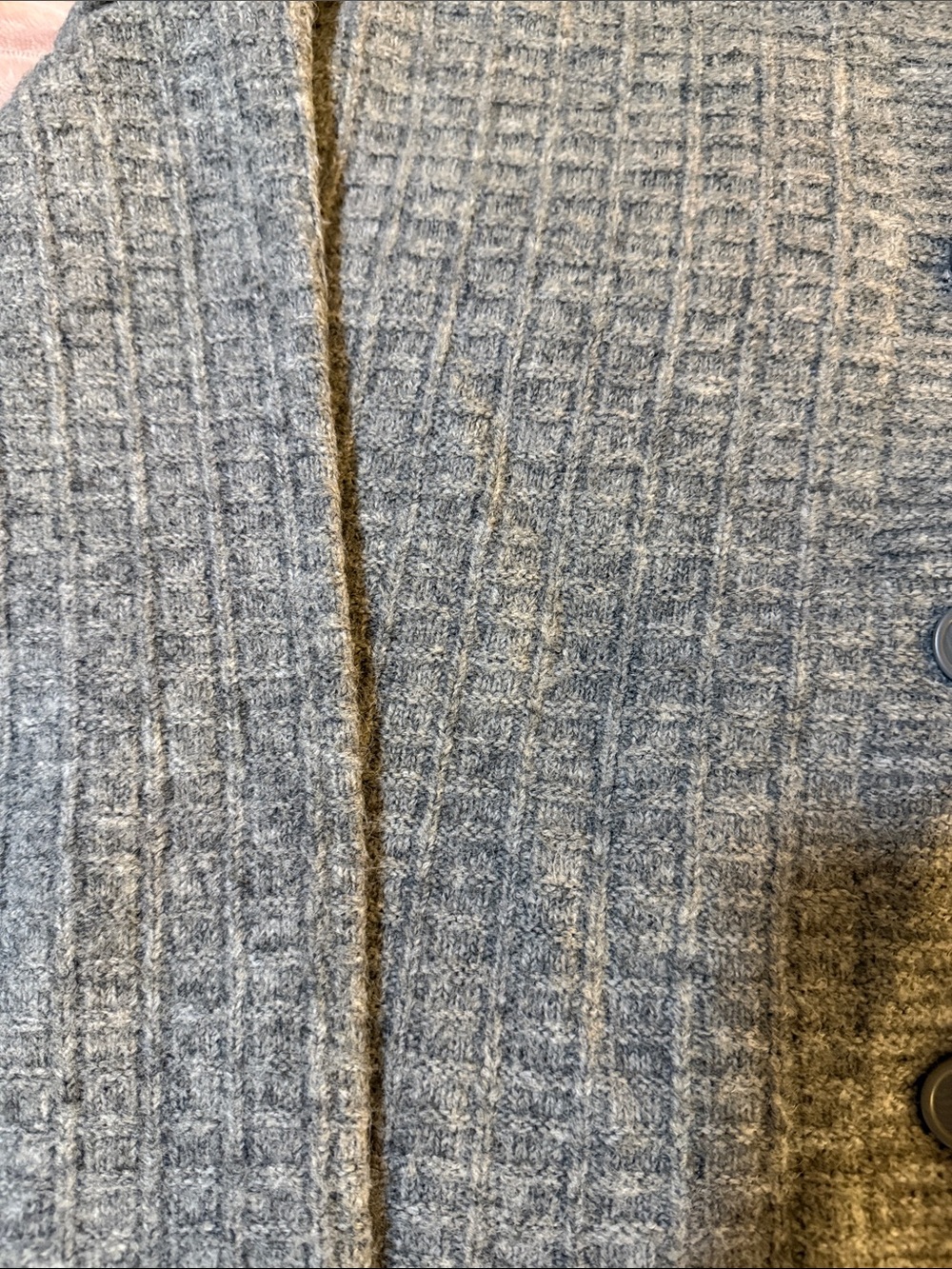 Max Studio Gray Ribbed Button-Front Cropped Cardigan - Picture 2 of 3